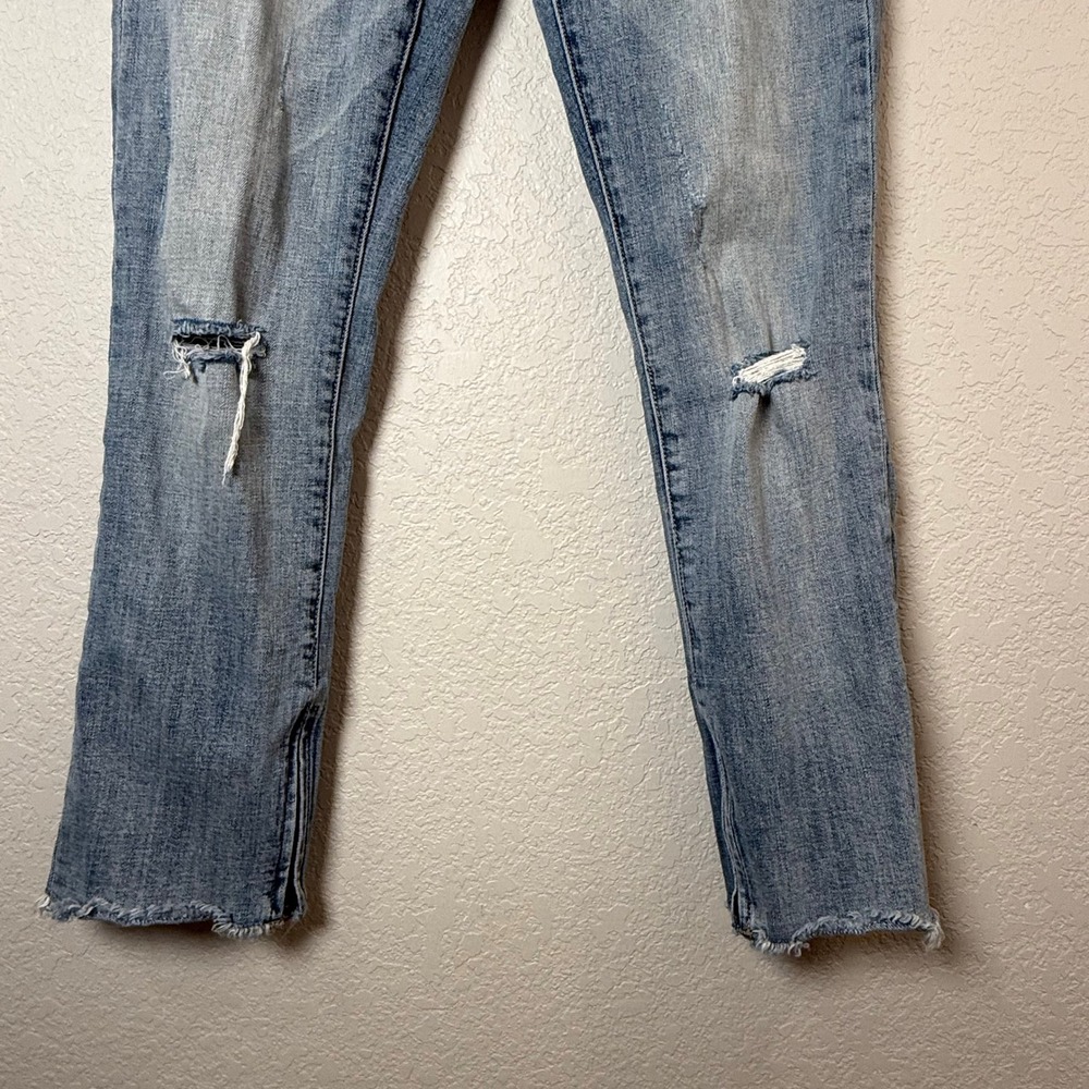 Dear John American Classic Distressed Jeans Size 26 Raw Hem Zipper Ankle - Picture 5 of 9